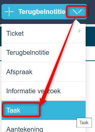 Aanmaken Taak