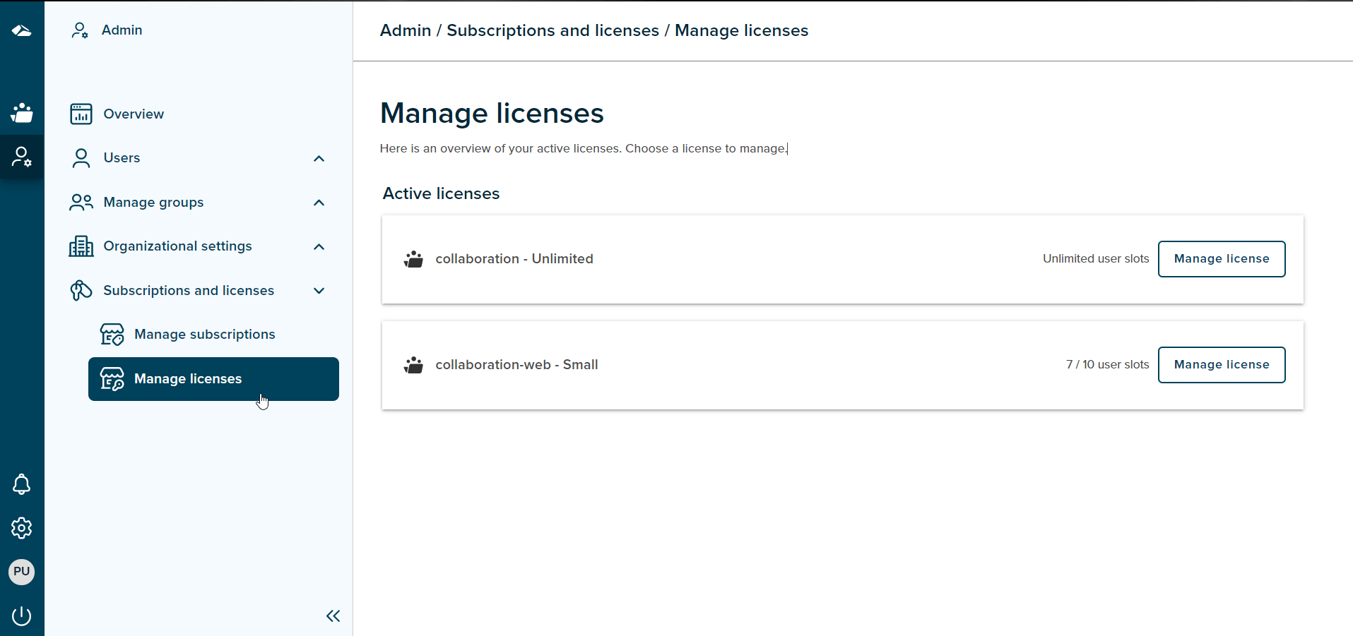 manage files