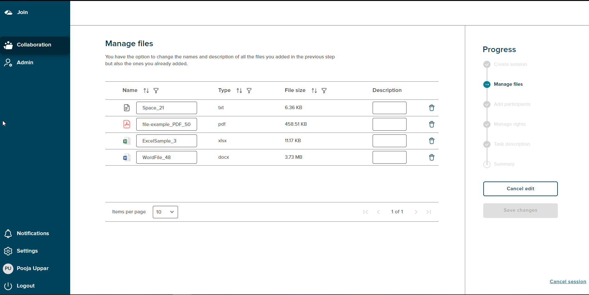 manage files